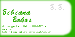 bibiana bakos business card